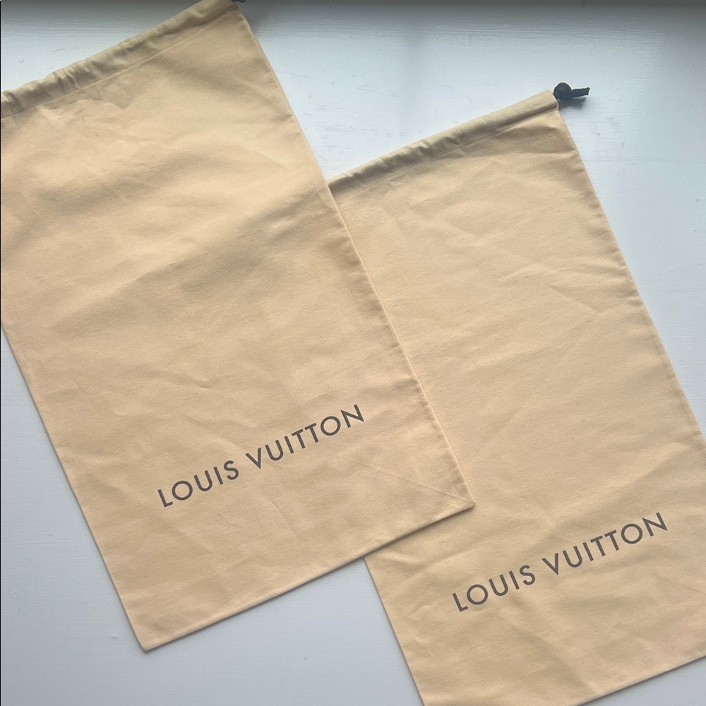 Louis Vuitton Beige Dust Bags Authentic 11” x 18” Lot of 2